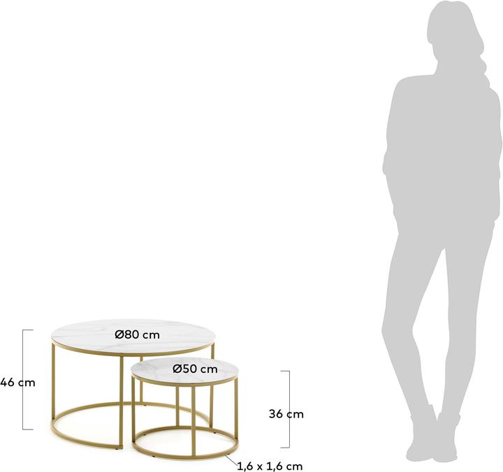 Image du produit Kave Home Leonor (80 x 80 x 46 cm)