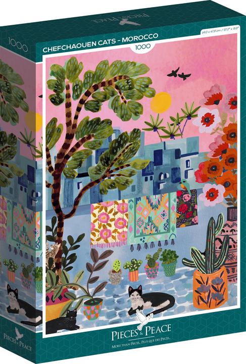 Immagine prodotto Pieces & Peace Puzzle 1000 pezzi Gatti di Chefchaouen - Marocco (1000 pezzi)