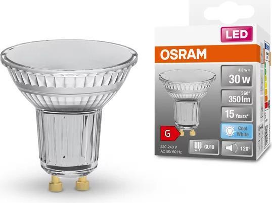 Actual product image Osram LSPAR1650120 4.3W/840 230V GU1010X1OSRAM (GU10, 4.30 W, 350 lm, 1 x, G)