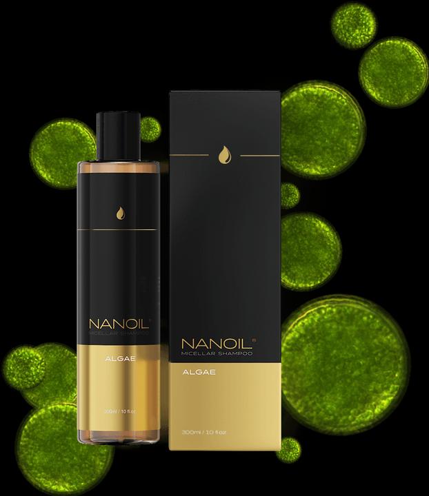 Actual product image Nanoil Micell shampoo with algae (300 ml, Liquid shampoo)