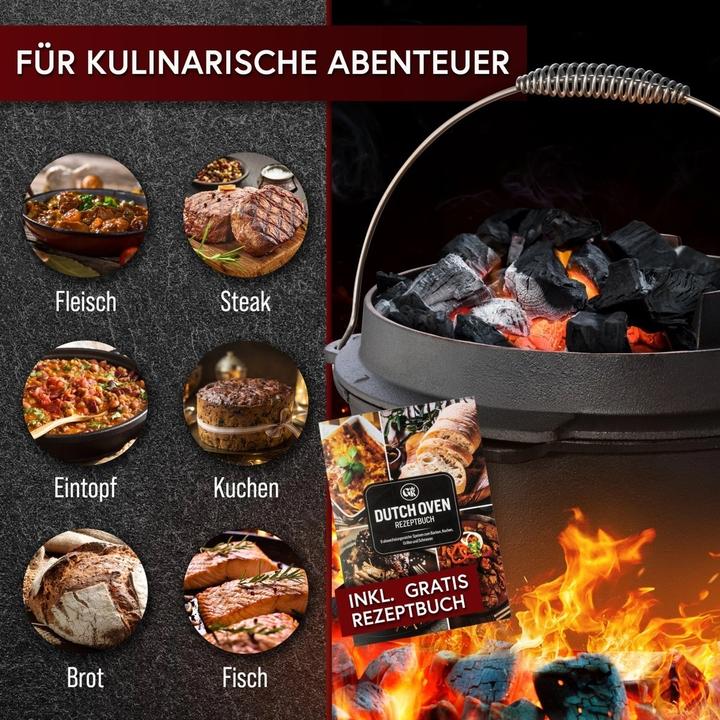 Actual product image Gusskönig Dutch Oven Set with stainless steel trivet
