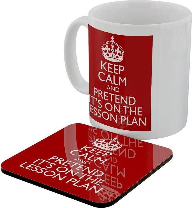 Produktbild Grindstore Tassen und UntersetzerSet Pretend It's On The Lesson Plan
