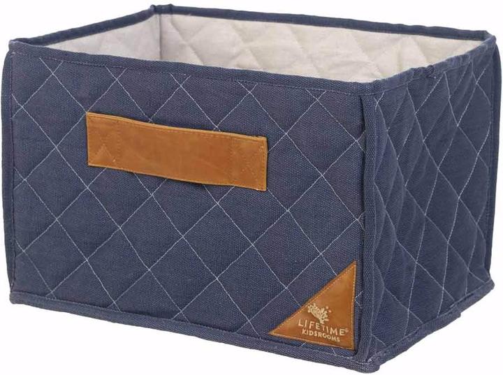 Produktbild Lifetime Kidsrooms Korb Aus Gestepptem Stoff Blau fuer Regal Passend