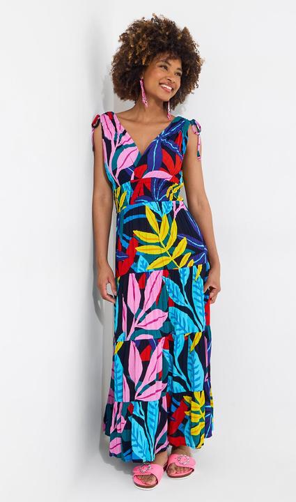 Produktbild Joe Browns Petite Leaf Print Tie Shoulder Shirred Waist Maxi Dress (18)