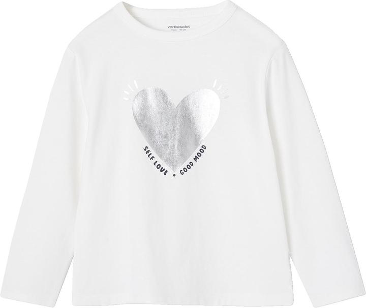 Vertbaudet Mädchen Shirt mit Metallic-Print und Recycling-Baumwolle (92)