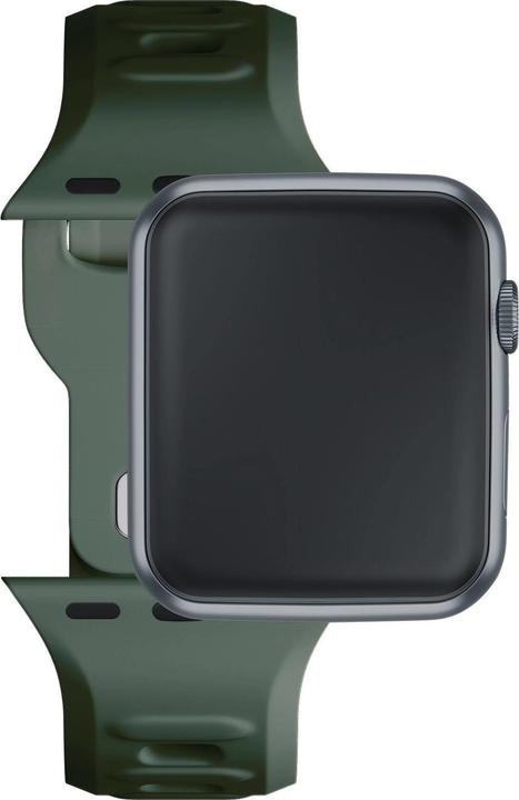 Immagine prodotto 3MK Cinturino in silicone Ciemnozielony/ Verde scuro dla Apple Watch 42/44/45/49mm (Acciaio inossidabile, Silicone)