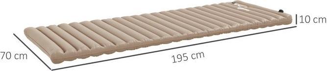 Produktbild Swisshandel24 Luftmatratze Gästematratze Gästebett, inkl. Fusspumpe, wasserabweisend, 195cmx 70cmx10cm, Khaki