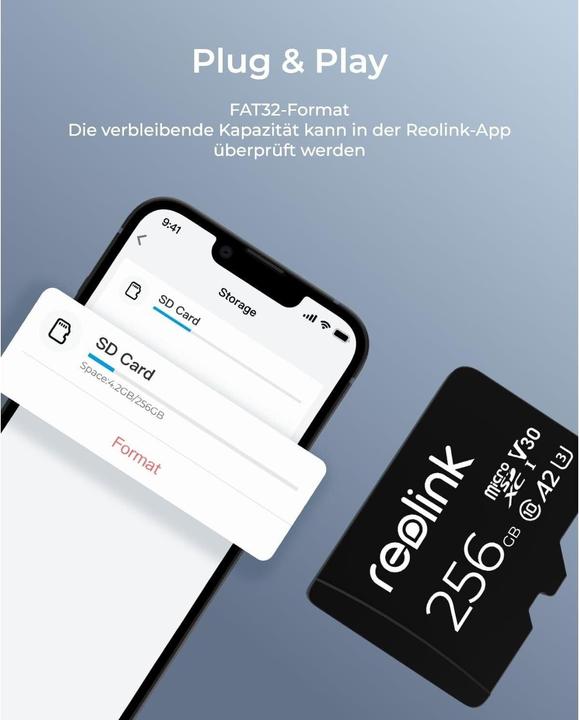 Immagine prodotto Reolink MicroSD (256 GB, microSDXC, U3, UHS-I)