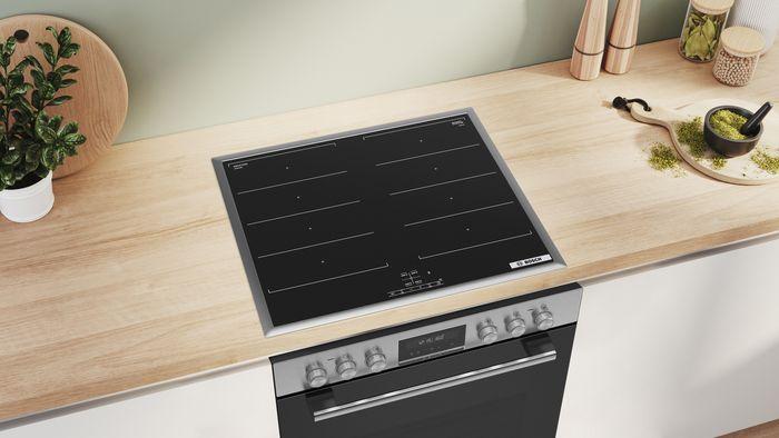 Immagine prodotto Bosch Hausgeräte Set da incasso, HEB517BB4 + NXX645CB5E, cucina da incasso, piano cottura a induzione, HND619LS67