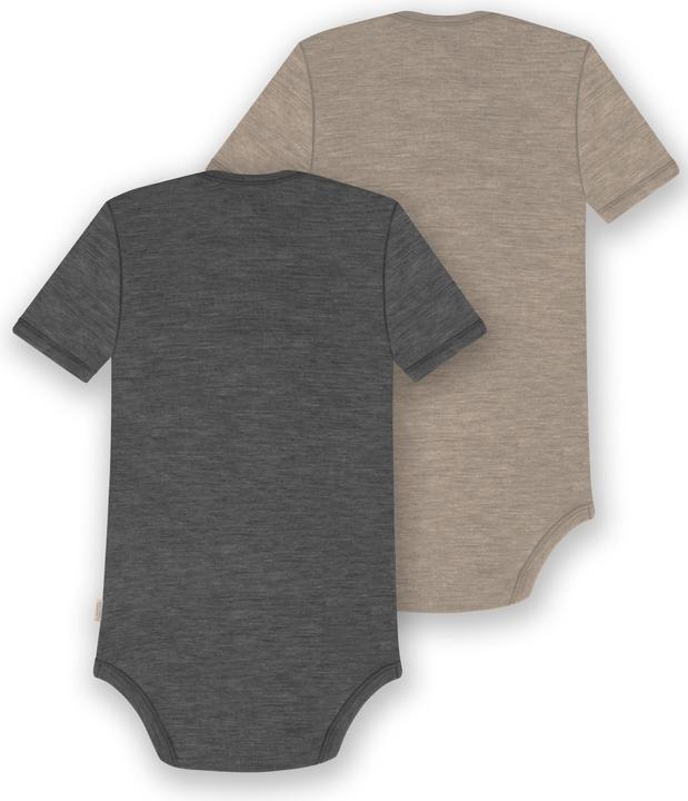 Produktbild Normani 2er Set Baby Merino Body Kurzarm „Tauranga" - 9297 (98)