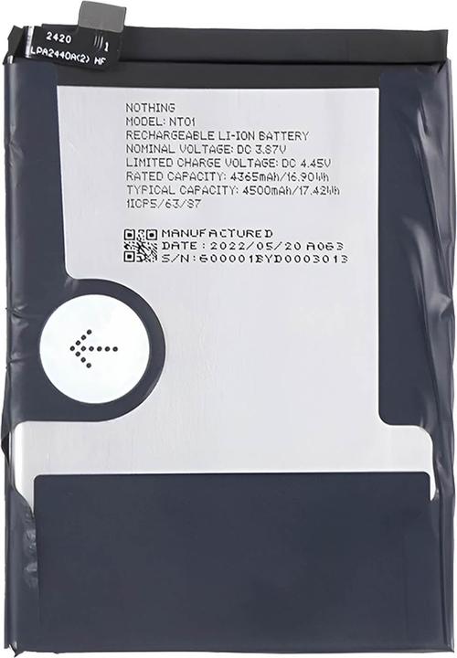 Actual product image Clappio Battery for Nothing Phone 1 Capacity 4500mAh