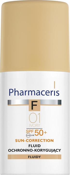 Pharmaceris F, Protection and curl fluid 01 Ivory, SPF 50, 30 ml (Suntan cream, SPF 50+, 30 ml, 0.04 g)
