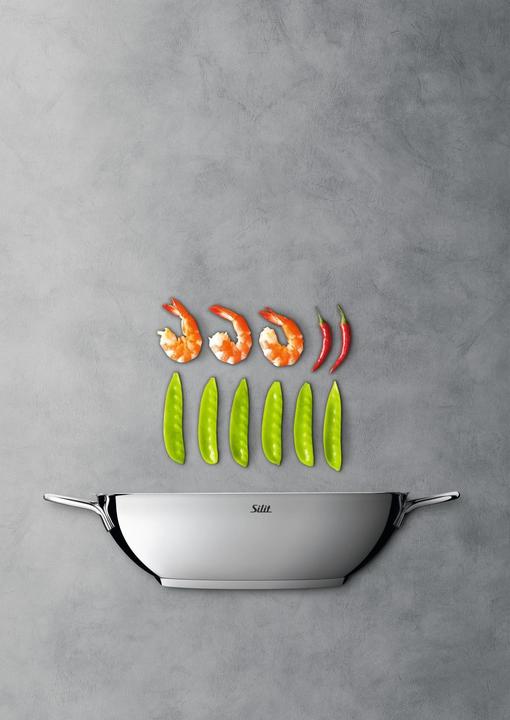 Produktbild Silit Wok 32cm (32 cm, Wok Pfanne, Edelstahl)