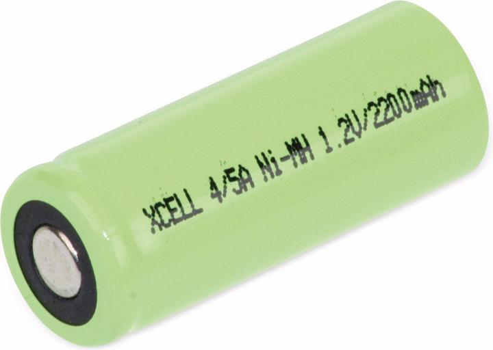 Actual product image XCell NiMH battery, industrial cell, 4/5 A, flat-top, 43x17mm, 1.2V/2200mAh (4/5 A, 2200 mAh)