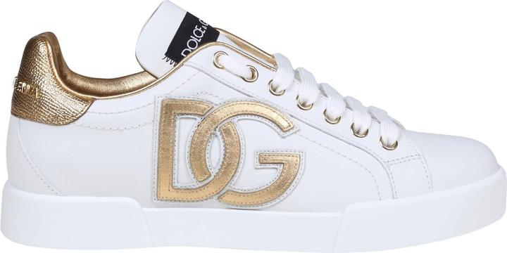 Image du produit Dolce & Gabbana portofino sneakers white and gold with dg logo (38)