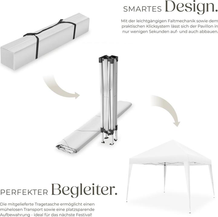 Produktbild tectake Faltbarer Pavillon Linosa 3x3 m (300 cm, 300 cm)