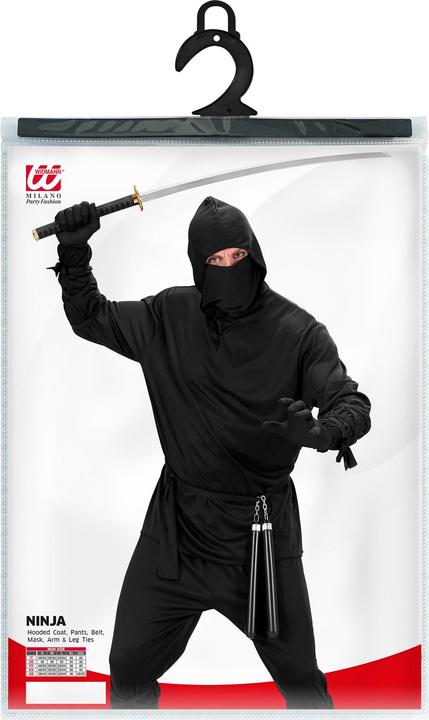 Produktbild Widmann Black Ninja Fighter Kostüm für Herren (S)