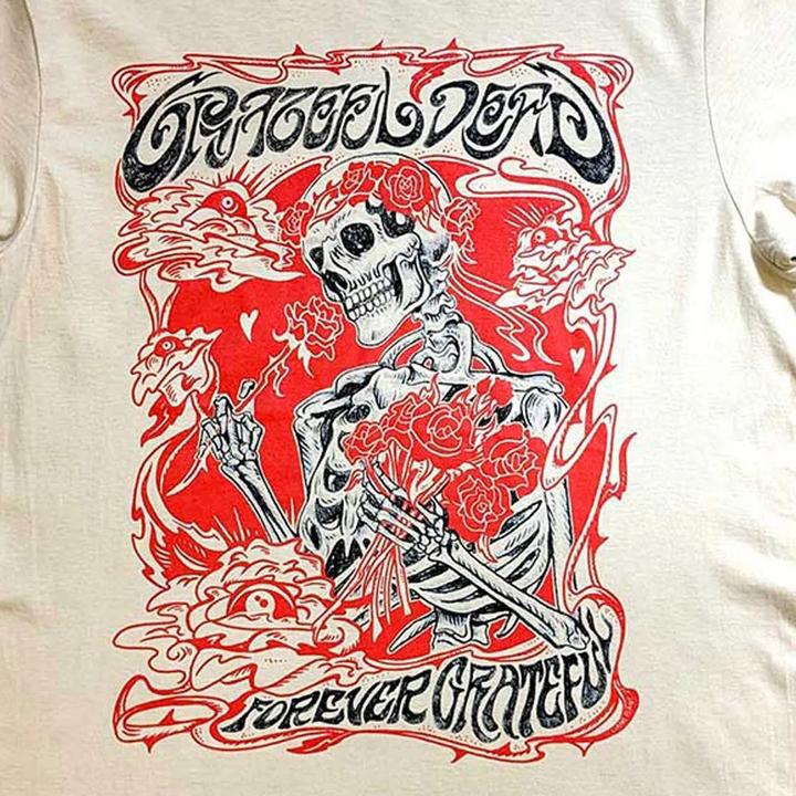 Actual product image Grateful Dead Unisex Adult Forever Red Frame T-Shirt (S)