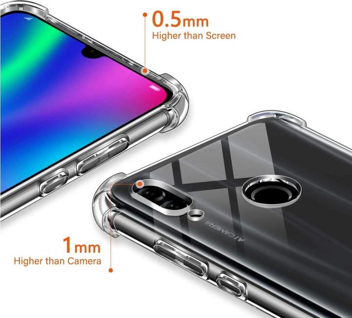 Actual product image Screenguard Huawei P Smart 2019 Cover Crystal Soft Airbag Bumper (Huawei P Smart (2019))
