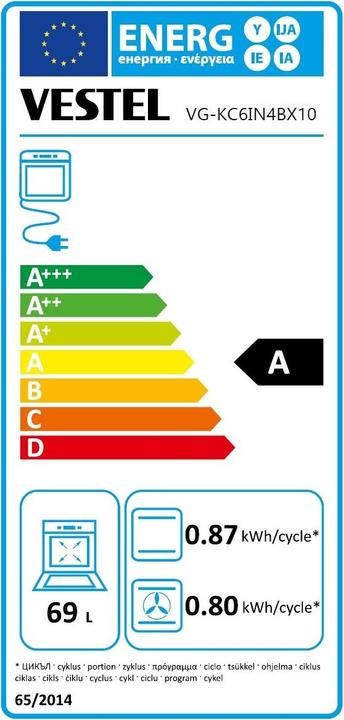 Label énergétique Vestel VG-KC6IN4BX10