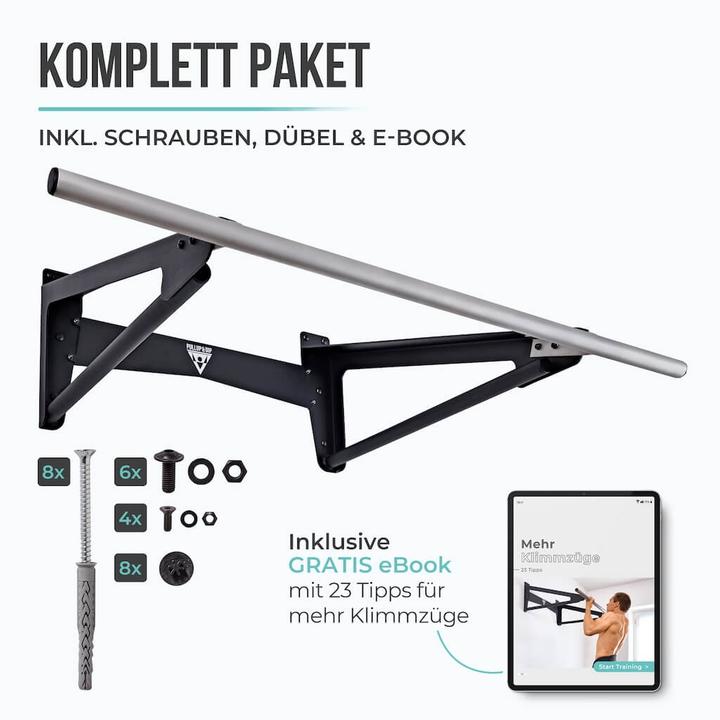 Produktbild Pullup & Dip Muscle-Up Bar, Klimmzugstange mit extra Wandabstand
