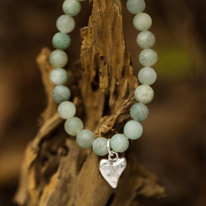 Image du produit Andreani Bracelet avec pendentif coeur en cuprite véritable (8 cm)