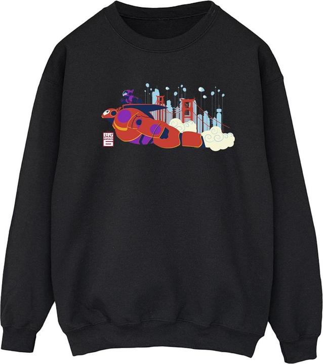 Actual product image Disney Womens/Ladies Big Hero 6 Baymax Hiro Bridge Sweatshirt (XL)