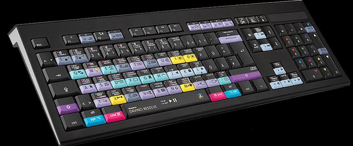 Produktbild Logickeyboard DaVinci Resolve 16 Tastatur USB QWERTZ Deutsch Schwarz (DE, Kabellos)