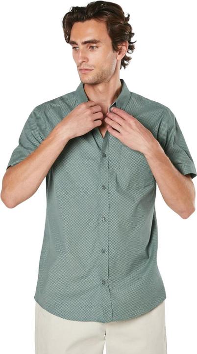 Actual product image Universal Textiles Mens Dotted Short-Sleeved Shirt (M)