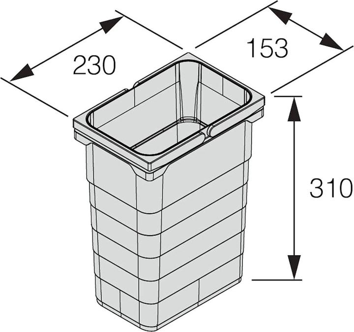 Produktbild Sotech 5050.90 Abfalltrennsystem eins2vier (8 l)