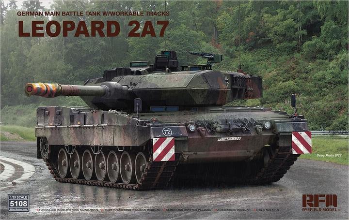 Actual product image Rye Field Model German Main Battle Tank w/Workable Tracks Leopard 2A7