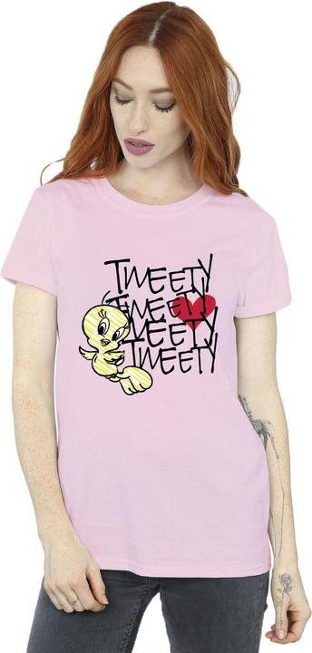 Immagine prodotto Looney Tunes Tweety Love Heart Maglietta Ampia Donna (XXL)
