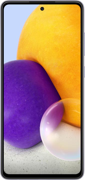 Produktbild Samsung Galaxy A72 (128 GB, Lavender, 6.70", Hybrid Dual SIM, 64 Mpx, 4G)