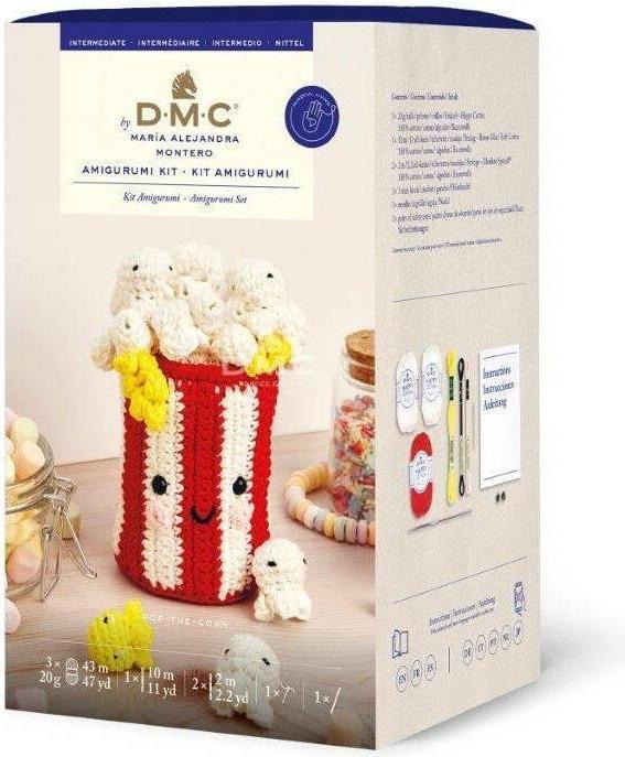 Image du produit DMC Cable kit de crochet Amigurumi Pop the corn, motif : Smiley, kit