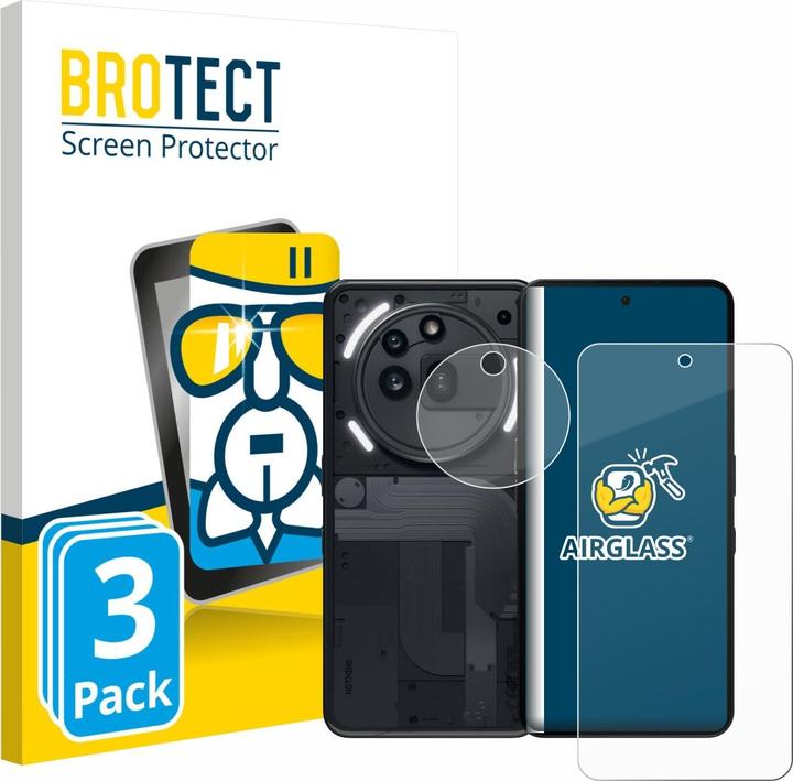 Immagine prodotto BROTECT AirGlass Vetro (3 Pezzo/i, Niente Telefono (3a) Pro)