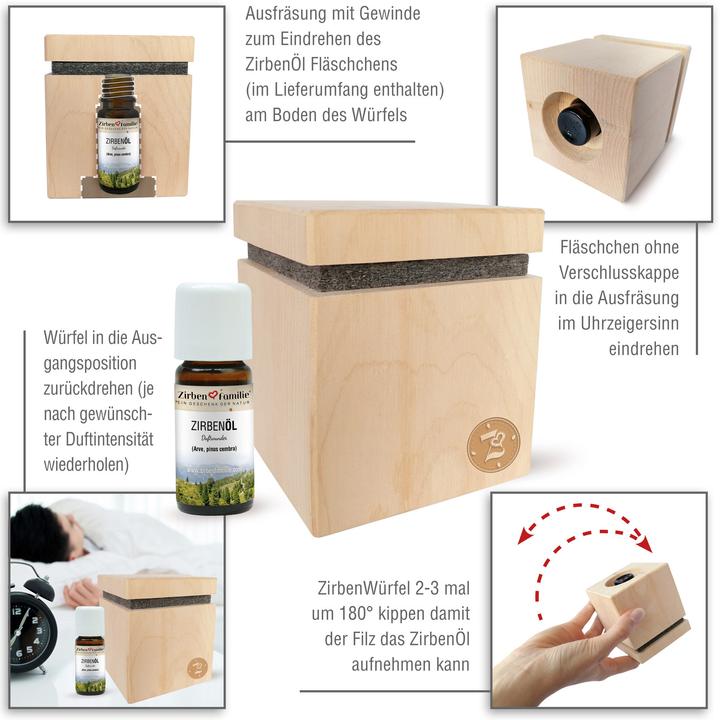 Produktbild ZirbenFamilie Zirbenwürfel Orignal Premium (10 ml)
