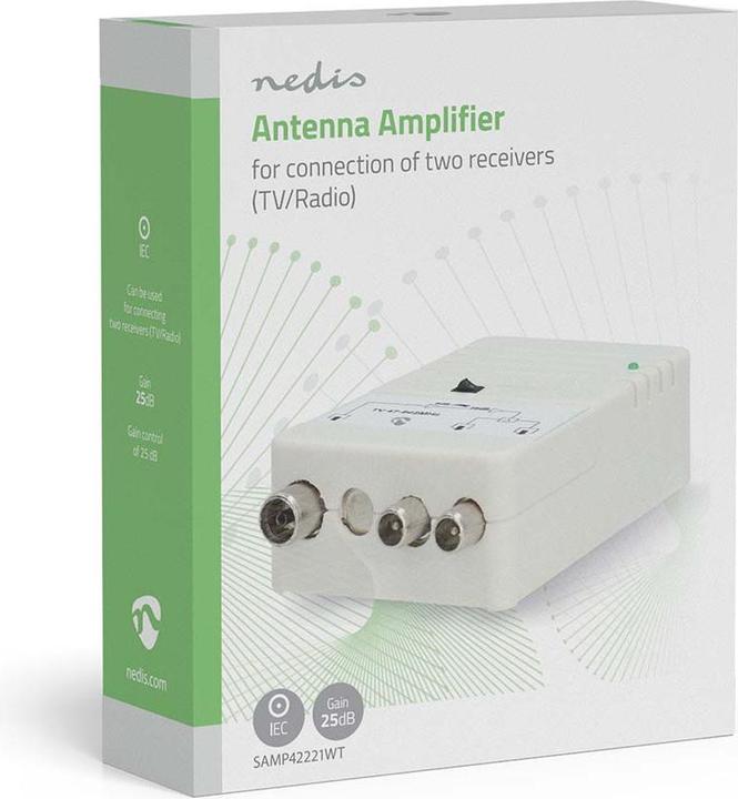 Produktbild Nedis CATV-Verstärker | Verstärkung dBi (bei Antennenkabel): 25 dB | 47 - 862 MHz | Anzahl der Ausgä (Verstärker)