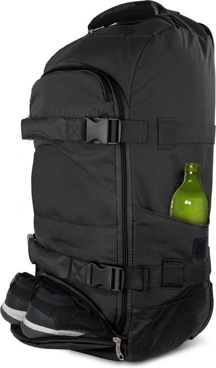 Produktbild Normani Reisetasche mit Rucksackfunktion 90L mit Regenüberzug Schwarz (90 l, L (90 - 115l))
