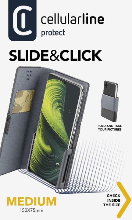 Actual product image Cellularline Slide & Click - M: (Misure max telefono: 75mm * 150mm) (Universal)
