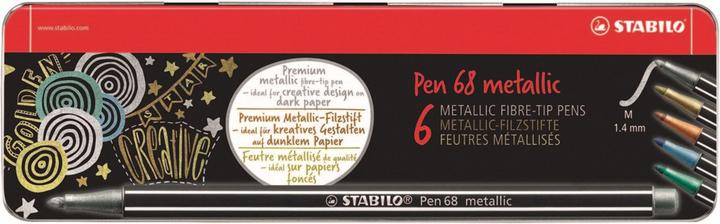 Produktbild STABILO Pen 68 Premium Metallic-Filzstift (Mehrfarbig, 6 x)
