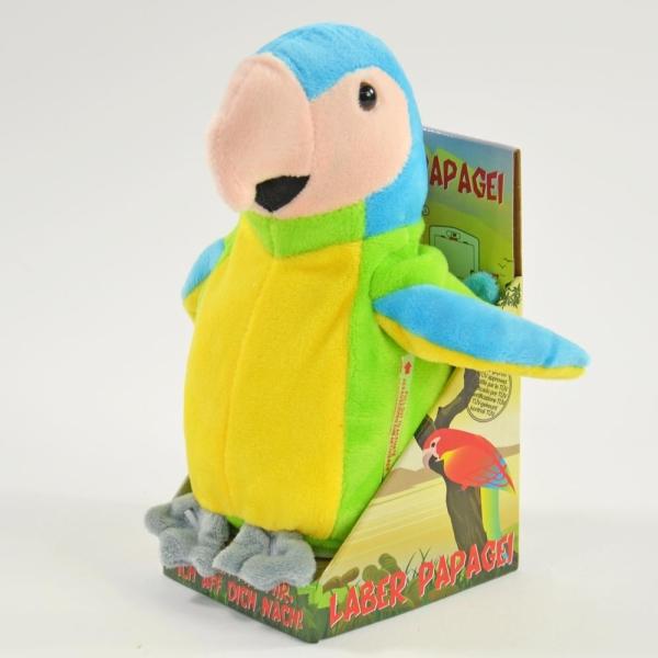 Actual product image Kögler Babbling parrot "Samira", green, incl. batteries, 22x16x20cm (20 cm)