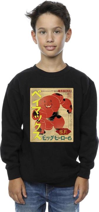 Actual product image Disney Boys Big Hero 6 Baymax Baymax Newspaper Sweatshirt (152, 158)