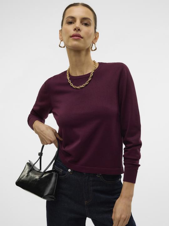 Actual product image Vero Moda Vmsilje Ls O-Neck Short Pullover Ga Noos (M)