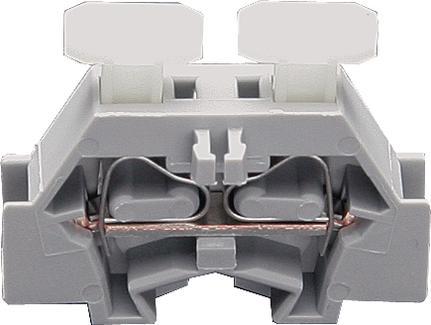 Actual product image Wago Spring clamp terminal, cage clamp terminal, 2 poles, 500V, 24A, 0.08... 2.5mm², grey
