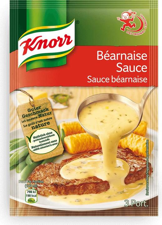 Actual product image Knorr Béarnaise sauce sachet, creamy delight with herbs, Bearnaise sauce ideal with poultry & fish (23 g)