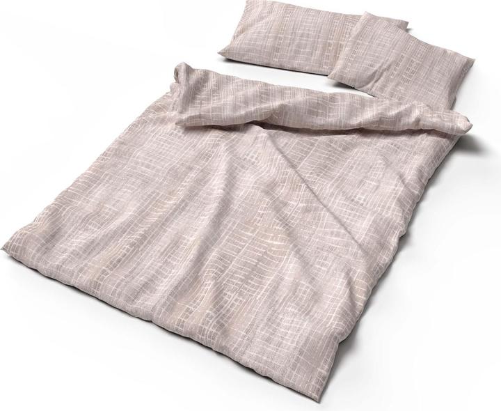 Immagine prodotto Lotus Bettwaren Biancheria da letto in bambù Skara greige (Copripiumino, 200 x 210 cm)