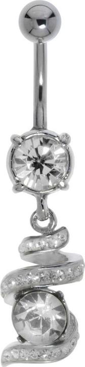 Actual product image Bijouteria Bellypiercing (Stainless steel, Brass, Crystal)