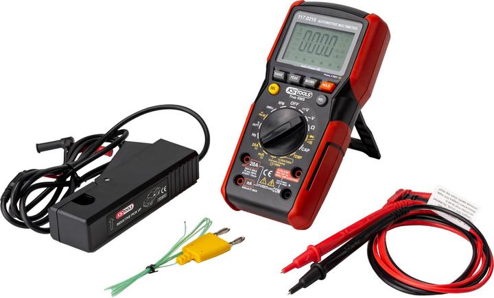 Produktbild KS Tools Digital Multimeter inkl. Prüfspitzen mit integriertem Schlagschutz (CAT IV 600V, CAT III 1000V)