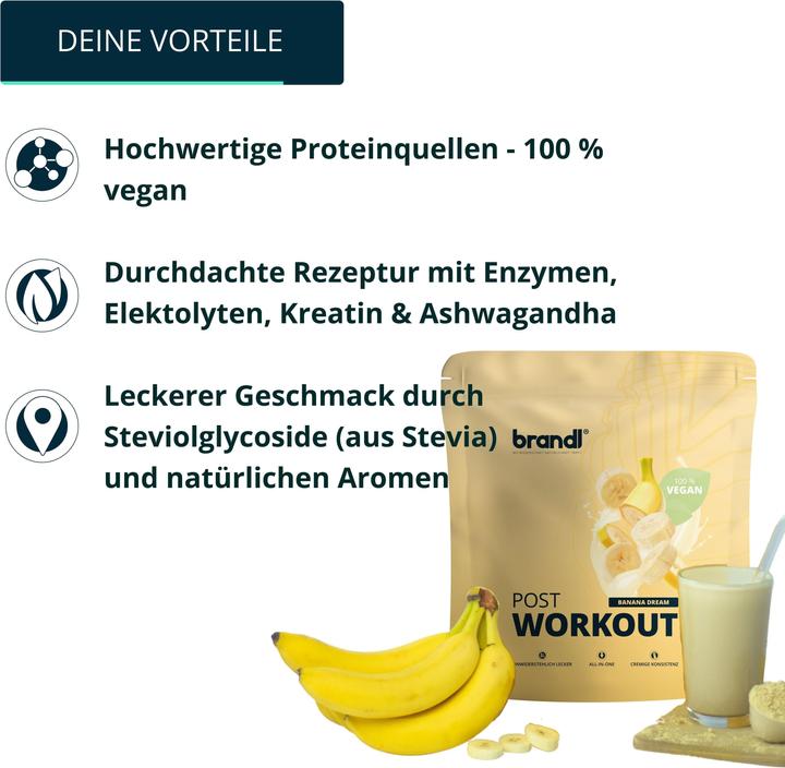 Produktbild Brandl-Nutrition Pulver Post Workout Vegan (Banane, 1 Stk., 1000 g)