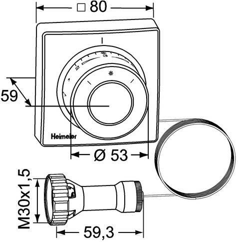 Image du produit Heimeier Tête thermostatique F